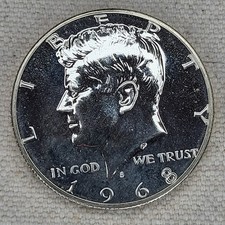1968-S Kennedy Half Dollar Proof Silver US Mint 50C Coin 40% picture