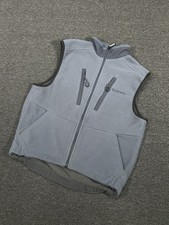 Simms Gore Windstopper Fleece Vest Mens Small Gray Full Zip Fishing Pockets picture