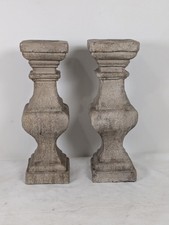 Pair Uttermost Cast Stone Garden Pedestal Architectural Baluster Weathered 21” picture