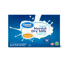 Great Value Instant Nonfat Dry Milk, 3.2 Oz, 10 Count picture