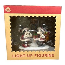 2018 Disney Parks Mickey & Minnie Good Tidings Light-Up Figurine picture