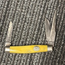 Moore Maker USA 5301 Stockman Knife Yellow Bone Handle, Matador Texas 1994 picture
