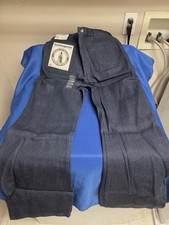 Vintage NOS 70's Navy Dungaree Blue Denim Bell Bottoms Size 32X36 picture