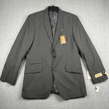 Haggar 1926 Originals Suit Jacket Mens 42L Gray 2 Button Sport Coat Business NWT picture