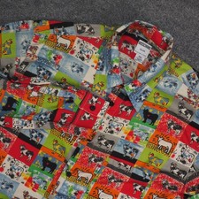 Vintage Moschino Jeans Shirt Mens XXL Cow Bull Pop Art Long Sleeve Made in USA picture
