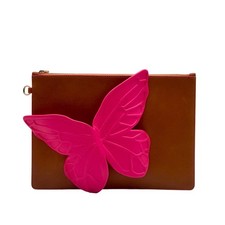 Sophia Webster Brown Butterfly Leather Convertible Pouch picture