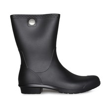 UGG SIENNA MATTE BLACK WATERPROOF RUBBER WOMEN'S BOOTS SIZE US 9/UK 7/EU 40 NEW picture