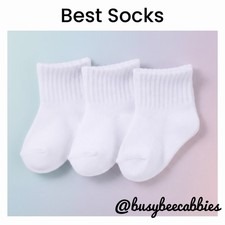 Pair of White Socks Cabbage Patch Kids for all Doll Shoes  / for 16” CPK Dolls picture