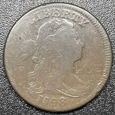 1798 Draped Bust Large Cent 1c VG Very Good S-157 picture