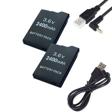 2x Battery + Charger Power Cable for Sony PSP 2000 2001 3000 3001 3006 PSP-S110 picture