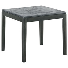 Modern Motifs Square End Table Faux Grey Marble 23.5X23.5X22 in - Textured Top, picture