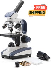 Microscopio monocular compuesto con aumento de 40X a 1000X, 45 grados, NUEVO US picture