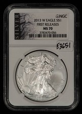 2013-W 1 oz Silver American Eagle Burnished - NGC MS 70 - SKU-E3651 picture