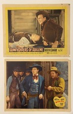 2 lobby cards Buster Crabbe Gun Fighter 1959 - Smith Ballew Western Gold 1937 picture