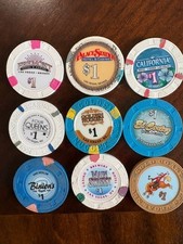 Las Vegas $1 Casino Chips Mix Lot of 9  picture
