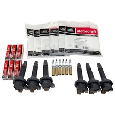 6PCS GENUINE DG549 Ignition Coil SP580 Spark Plug For Motorcraft Ford F150 3.5L picture