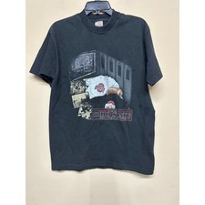 Vintage Ohio State Buckeyes Graphic Mens Large Black College Tee Single Stitch picture