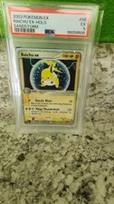 2003 POKEMON EX SANDSTORM #98 RAICHU EX-HOLO PSA 5 picture