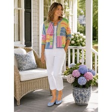 Talbots Pastel tones Knit size L Cotton sweater picture
