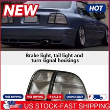 For 96-97 Honda Accord DX/EX/LX/EXL Sedan Coupe Black Brake Tail Lights Set NEW picture