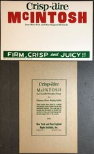 1960s Crisp-aire Two-Sided McIntosh Apple Cardboard Sign Bethlehem, Pennsylvania picture