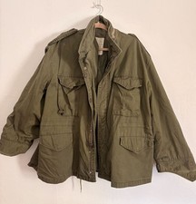 Vintage US Army M-65 Field Jacket OG-107 Extra Large Vietnam Era Military Coat picture