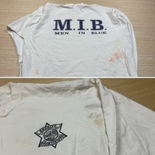 Vintage Police Cook County Sheriff T Shirt Men In Blue M.I.B. Thrashed XL picture