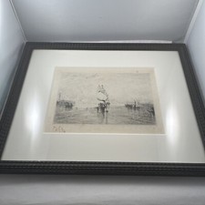 Leon Gaucherel 1876 Etching Sun Venice after JMW Turner Artist Signed And Dated picture