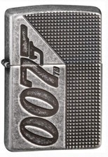 Zippo James Bond 007 Armor Antique Silver Plate 49033 picture