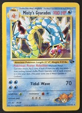 SWIRL Misty's Gyarados 13/132 Gym Challenge Holo Rare WoTC Pokémon TCG 2000 LP picture