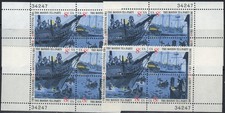 US Scott #1483a Four Corner Plate block set, MNH picture