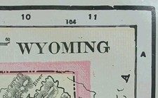 Vintage 1900 WYOMING Map 14