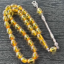 High Quality Amber Rosary, Silver Tassel, Kehribar Tesbih, Tesbih, Misbaha picture
