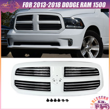 For 2013-2018 Dodge Ram 1500 Bright White Front Bumper Grille Chrome Billet Bars picture