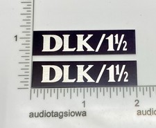 DLK /1 1/2  Speaker Grill Badges Metal PAIR Custom Made Aluminum Self Stick 1.5 picture