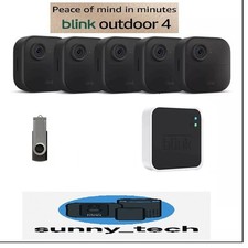 2024 Blink Outdoor 4 (4th Gen) 5 Camera Wireless HD Home Security System Kit NEW picture