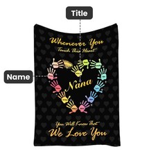 Personalized Grandma Blankets with Family Members Custom Gifts for Grandmother  picture