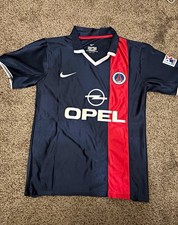 Nike Paris Saint-Germain PSG Soccer Jersey M Navy Red White Opel Sponsor picture