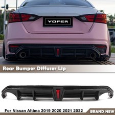 For Nissan Altima 19-2025 Rear Bumper Diffuser Lip Kit W/ LED Light Black YOFER picture