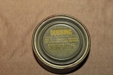 1-Original WW2 U.S. Army Soldiers Boot/Shoe Dubbing OD Can, Well Marked & Empty picture