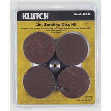 Klutch Sanding Disc Kit, 5-Pc., 3in., Multi-Grit, Quick-Connect, For Use with picture