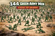 144 Mini Plastic Army Men Green Toy Soldiers Bulk Military Party Favors picture