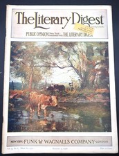 Antique Literary Digest Aug 5 1916 Funk & Wagnalls Vol 53 #6 George Glenn Newell picture