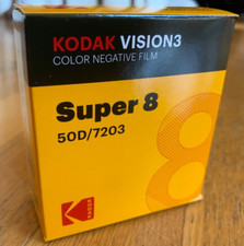 Kodak Vision 3 50D 7203 Super-8 Color Negative Film - NEW Fresh - NO REMJET picture