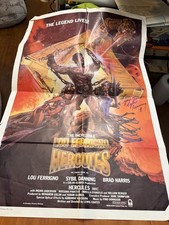 Signed HERCULES Poster By Sybil Danning Full Sheet 41 x 28 picture