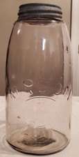 Antique MASON Jar RARE Intertwined Monogram ERROR Mold Transition 