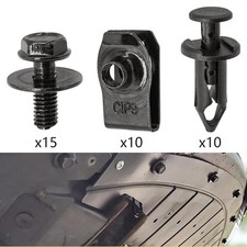 35PCS For Nissan Engine Under Cover Splash Shield Guard M6 Bolt & U-nut Clips picture
