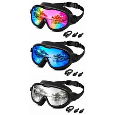 3/2 Pack Adult Swim Goggles, Wide View Anti-Fog UV Protection Swimming Goggles picture