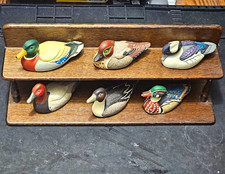 Avon Collector Duck Series Set of 6 Hand Painted Figurines w/ Rack and Boxes picture