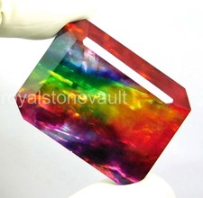 Certified 98.10 Ct Natural Ammolite Loose Gemstone – Rare Opal Type Stone 5DOZ picture